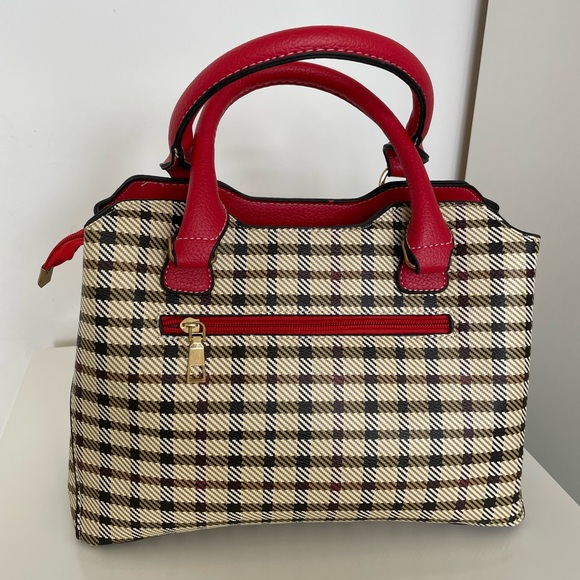 Handbag with Houndstooth Print - Picture 2 of 9